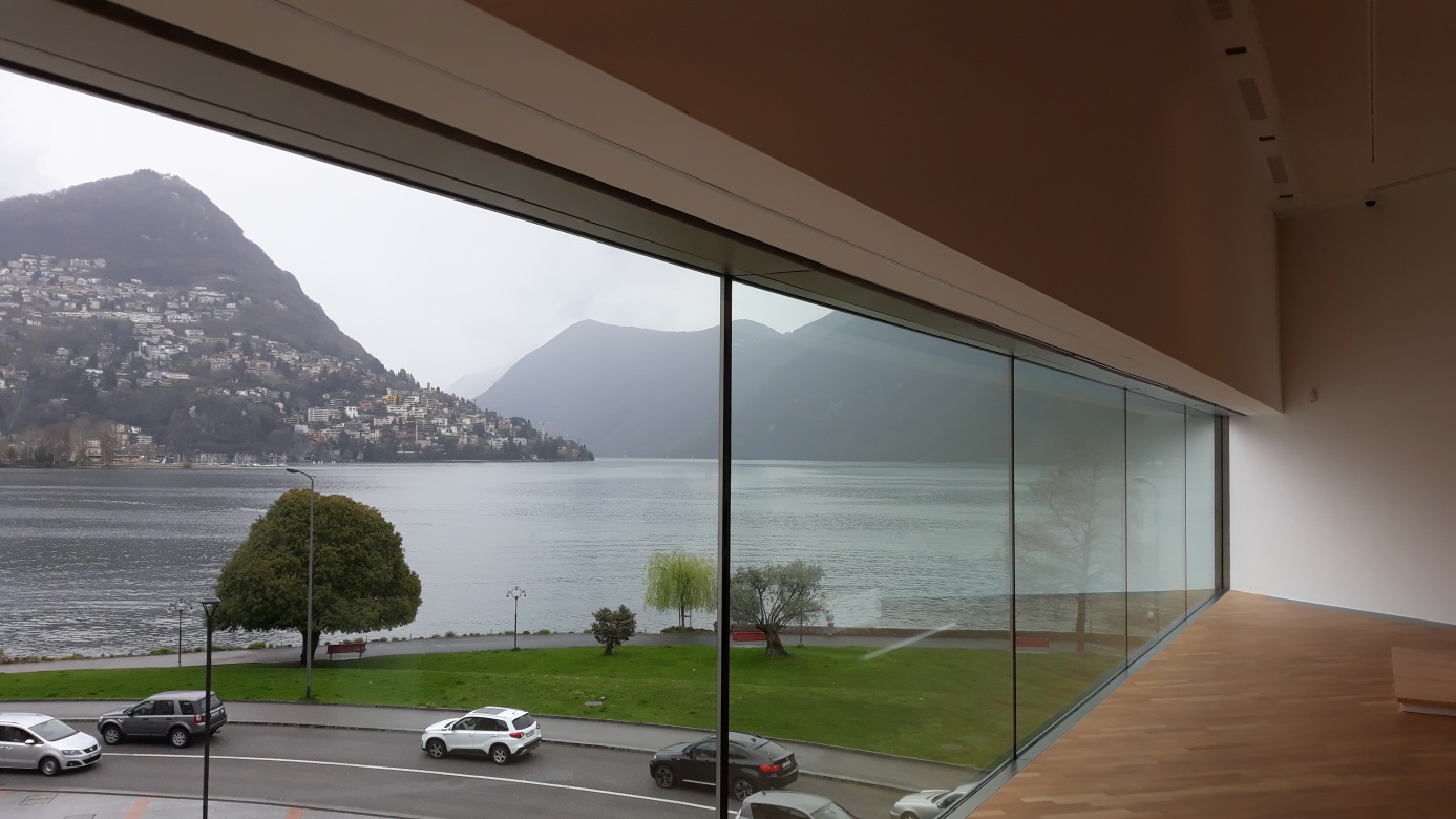 Uitzicht vanuit het museum LAC (Lugano Arte e Cultura)